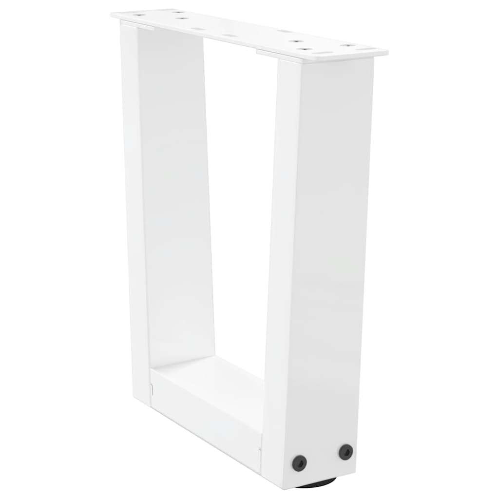 Gambe per Tavolo Pranzo a V 2 pz Bianco 40x(30-31,3)cm Acciaio