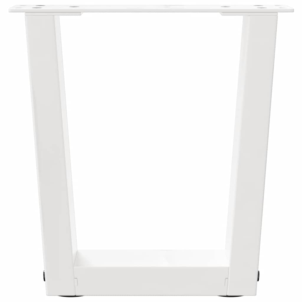 Gambe per Tavolino da Caffè forma V 2 pz Bianche 40x(30-31,3)cm
