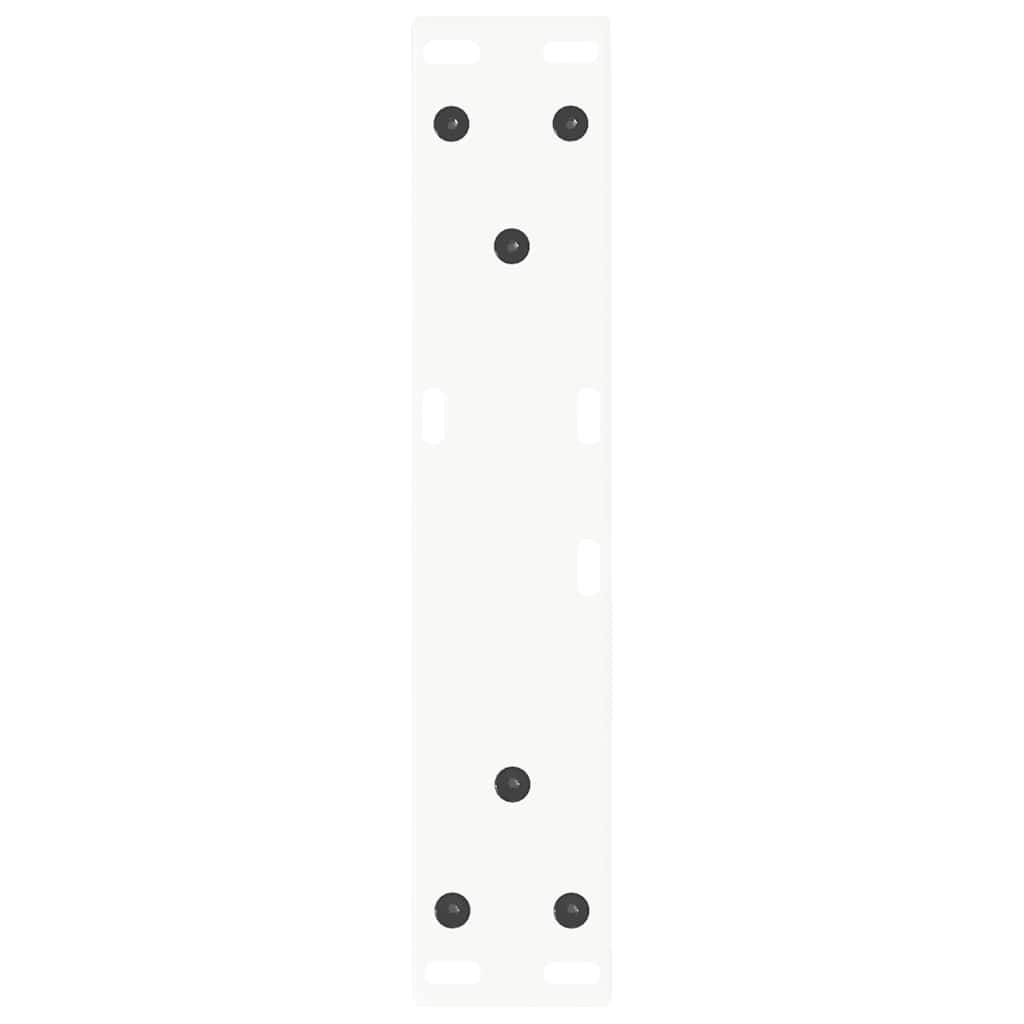 Gambe per Tavolo Pranzo a V 2 pz Bianco 40x(30-31,3)cm Acciaio