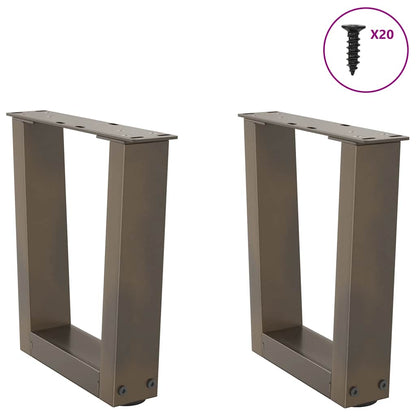 Gambe Tavolino da Caffè forma V 2 pz Naturale 40x(30-31,3) cm