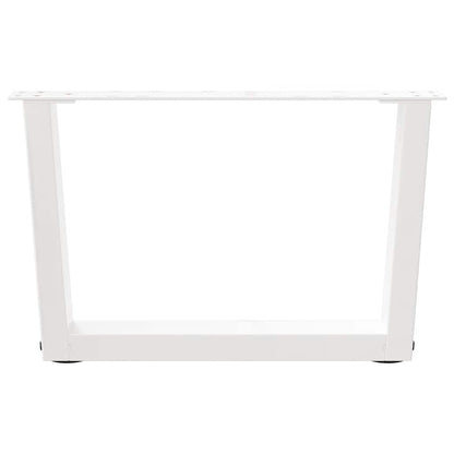 Gambe per Tavolino da Caffè forma V 2 pz Bianche 50x(30-31,3)cm