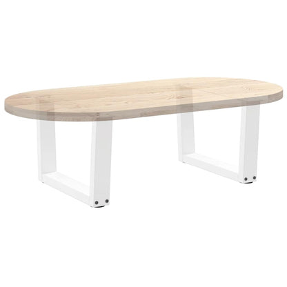 Gambe per Tavolino da Caffè forma V 2 pz Bianche 50x(30-31,3)cm