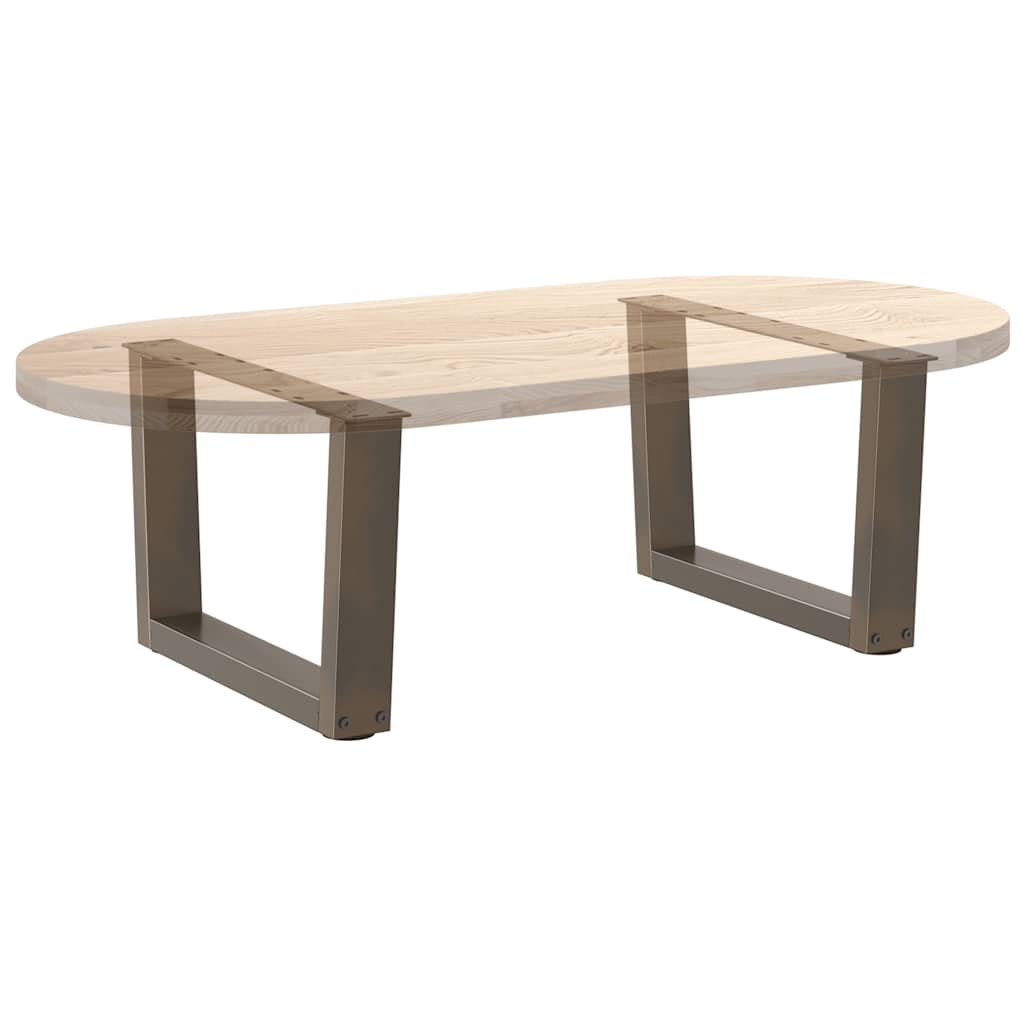 Gambe Tavolino da Caffè forma V 2 pz Naturale 60x(30-31,3) cm