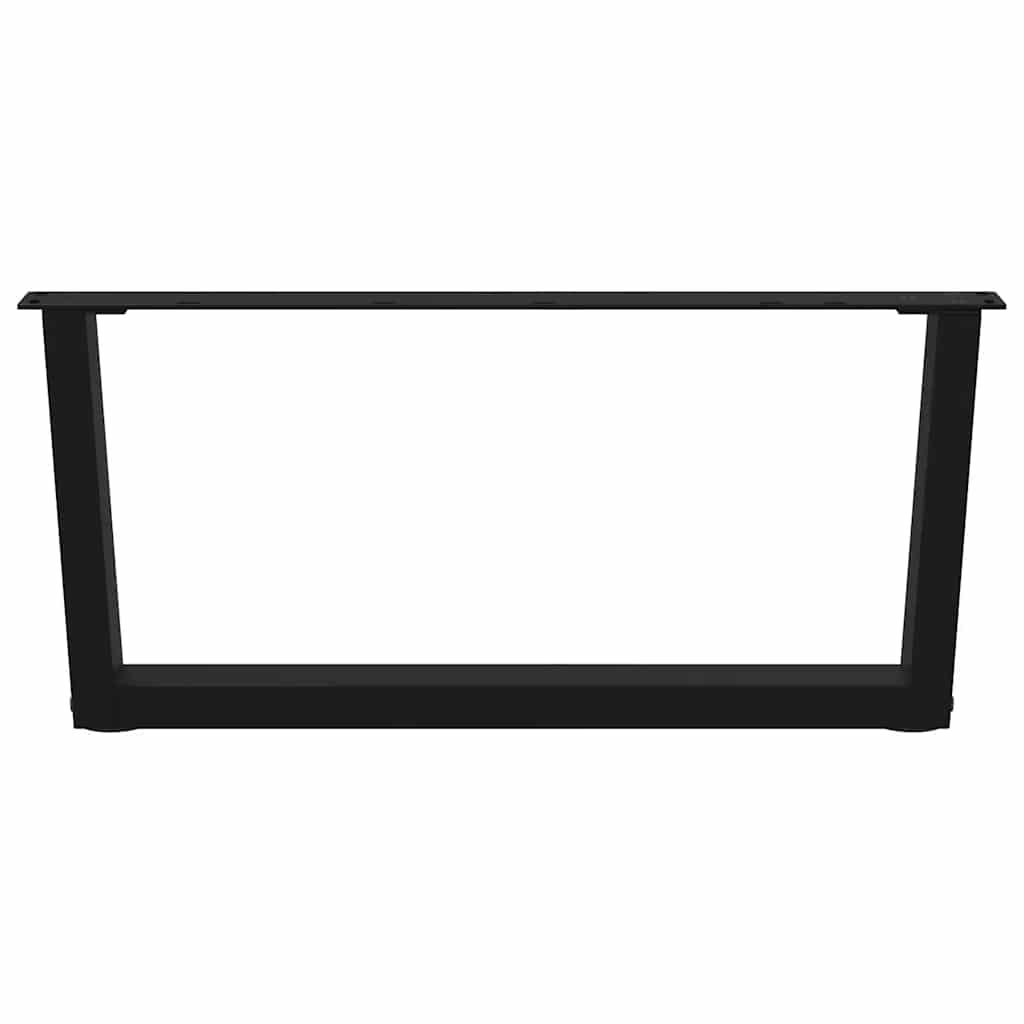 Gambe per Tavolino da Caffè forma V 2 pz Nere 70x(30-31,3) cm