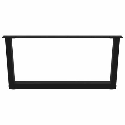 Gambe per Tavolino da Caffè forma V 2 pz Nere 70x(30-31,3) cm