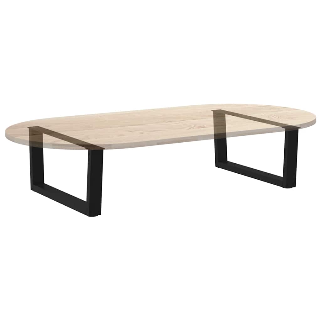 Gambe per Tavolino da Caffè forma V 2 pz Nere 70x(30-31,3) cm