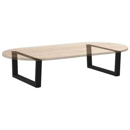Gambe per Tavolino da Caffè forma V 2 pz Nere 70x(30-31,3) cm