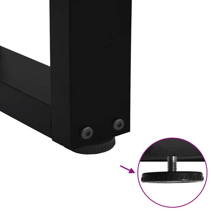 Gambe per Tavolino da Caffè forma V 2 pz Nere 70x(30-31,3) cm