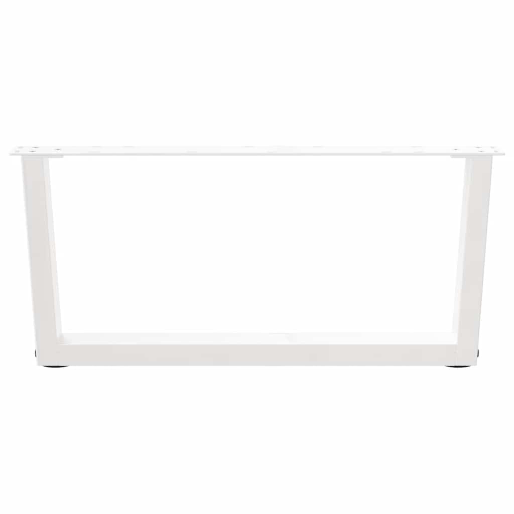 Gambe per Tavolino da Caffè forma V 2 pz Bianche 70x(30-31,3)cm