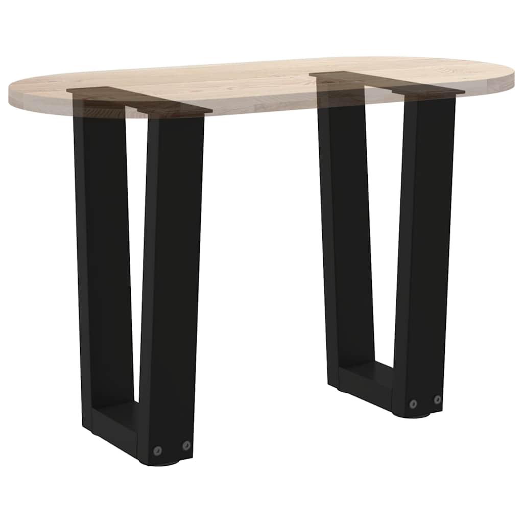Gambe per Tavolino da Caffè forma V 2 pz Nere 28x(42-43,3) cm