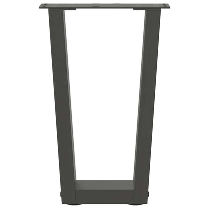 Gambe Tavolino da Caffè forma V 2 pz Antracite 28x(42-43,3) cm