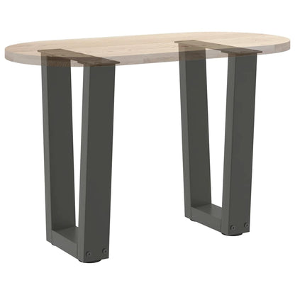 Gambe Tavolino da Caffè forma V 2 pz Antracite 28x(42-43,3) cm