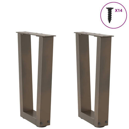 Gambe Tavolino da Caffè forma V 2 pz Naturale 28x(42-43,3) cm