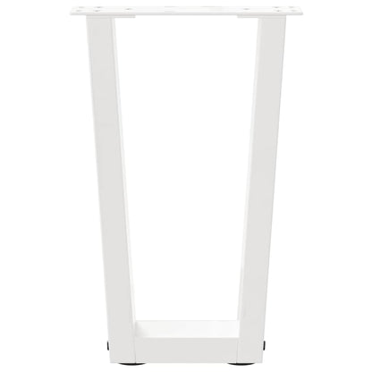 Gambe per Tavolino da Caffè forma V 2 pz Bianche 38x(42-43,3)cm