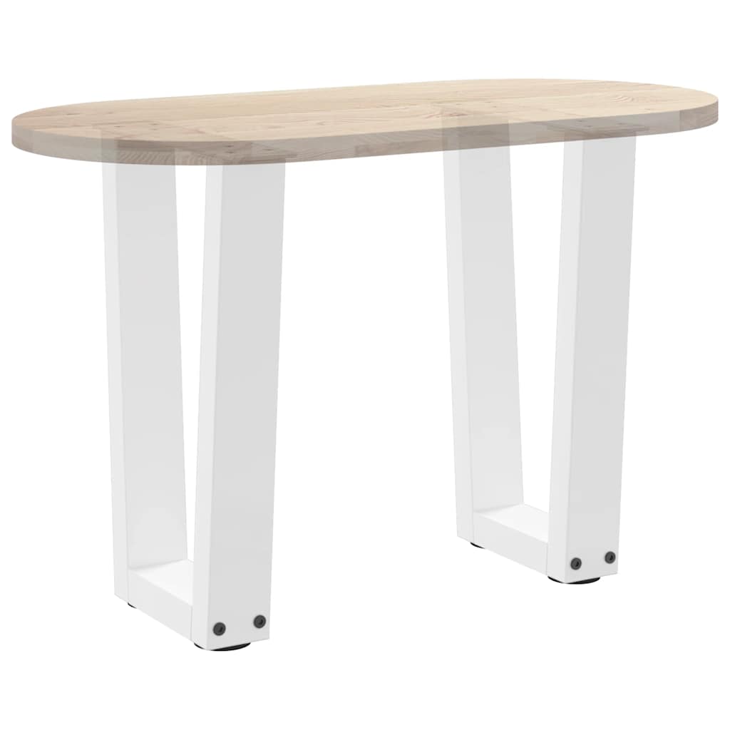 Gambe per Tavolino da Caffè forma V 2 pz Bianche 38x(42-43,3)cm
