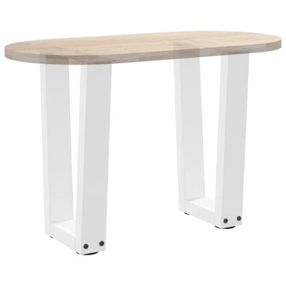 Gambe per Tavolino da Caffè forma V 2 pz Bianche 38x(42-43,3)cm