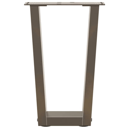 Gambe Tavolino da Caffè forma V 2 pz Naturale 38x(42-43,3) cm