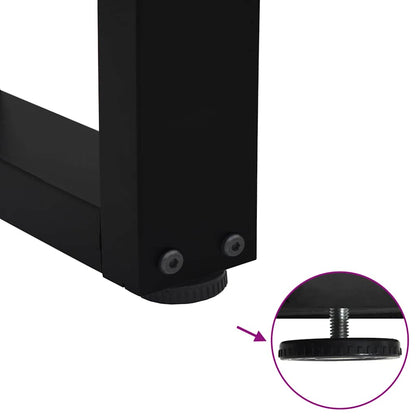 Gambe per Tavolino da Caffè forma V 2 pz Nere 50x(42-43,3) cm