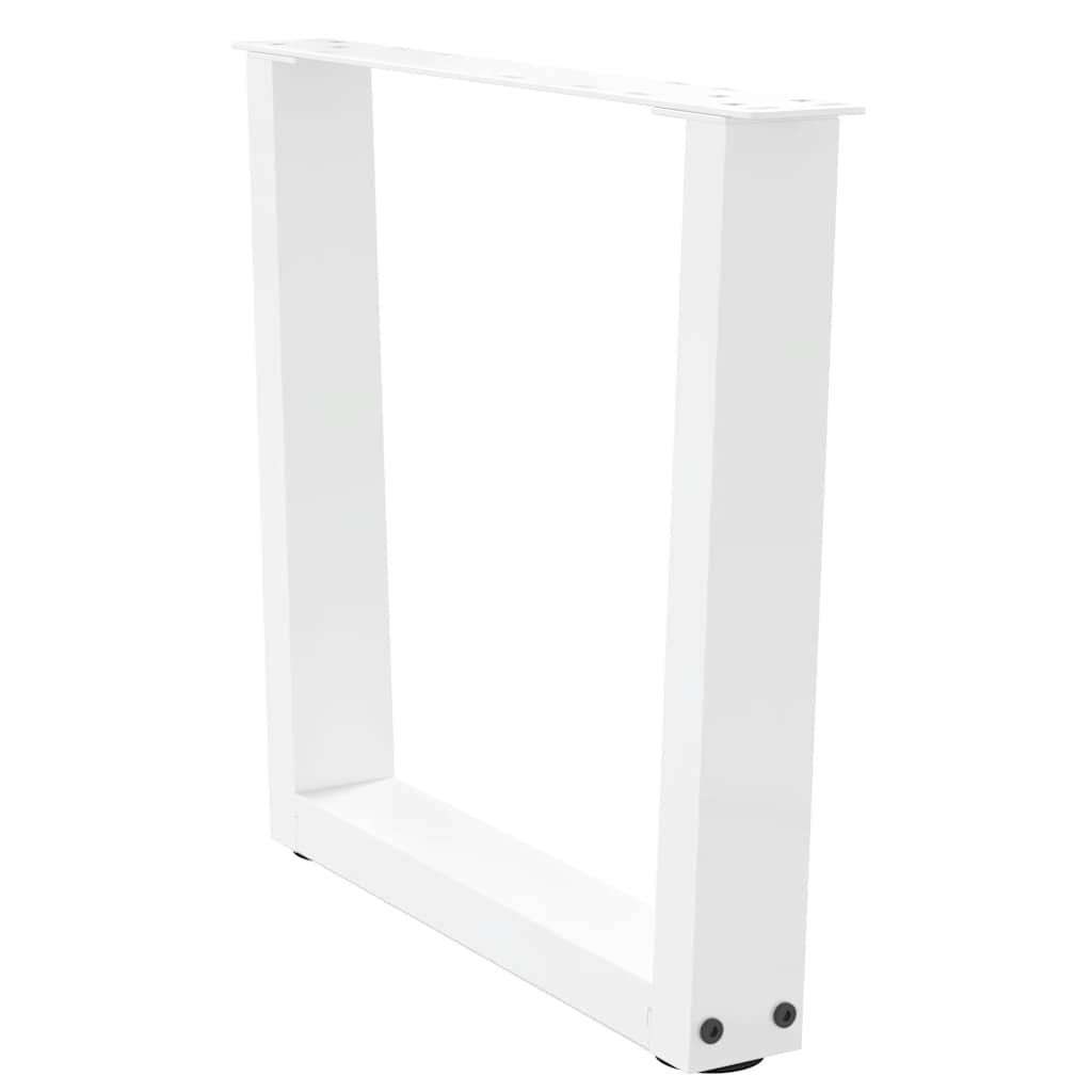 Gambe per Tavolino da Caffè forma V 2 pz Bianche 50x(42-43,3)cm
