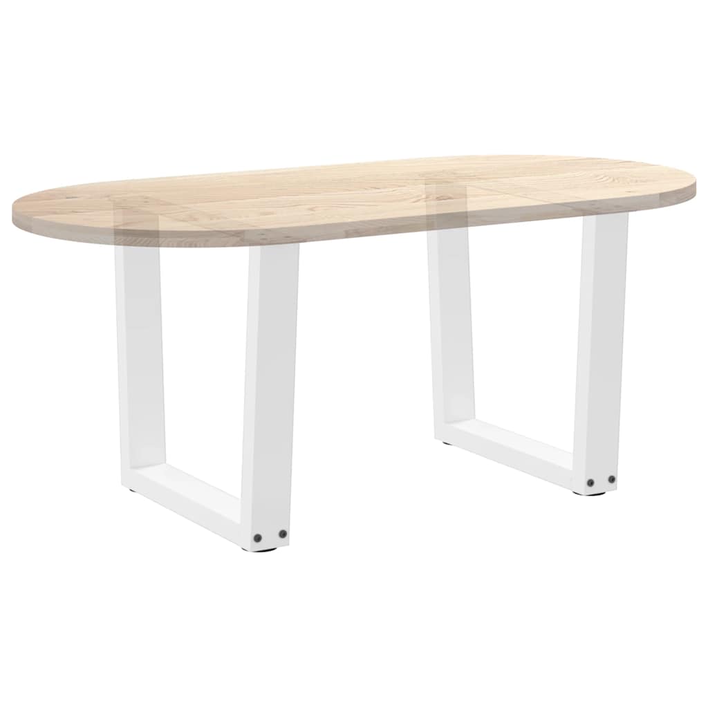 Gambe per Tavolino da Caffè forma V 2 pz Bianche 50x(42-43,3)cm