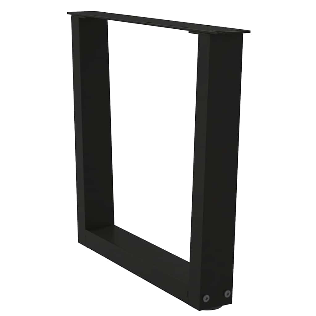 Gambe per Tavolino da Caffè forma V 2 pz Nere 60x(42-43,3) cm