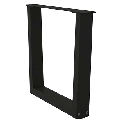 Gambe per Tavolino da Caffè forma V 2 pz Nere 60x(42-43,3) cm