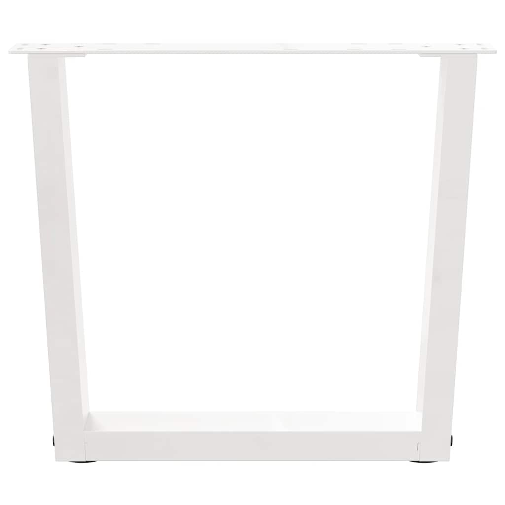 Gambe per Tavolino da Caffè forma V 2 pz Bianche 70x(42-43,3)cm