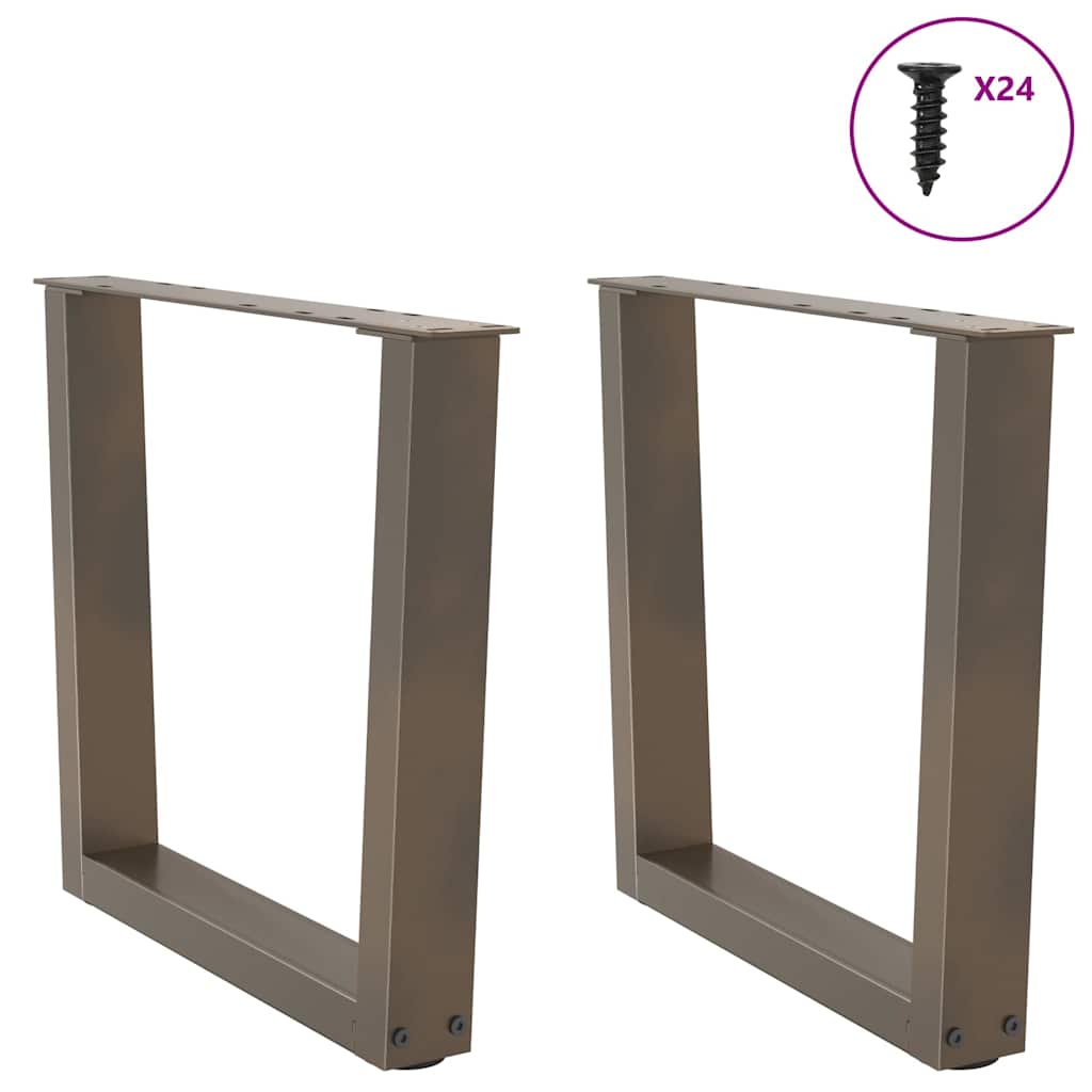 Gambe Tavolino da Caffè forma V 2 pz Naturale 60x(42-43,3) cm