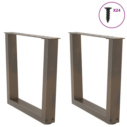 Gambe Tavolino da Caffè forma V 2 pz Naturale 60x(42-43,3) cm