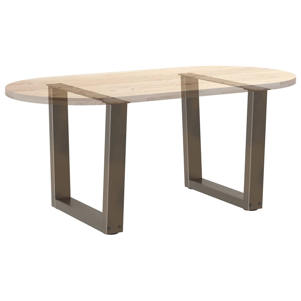 Gambe Tavolino da Caffè forma V 2 pz Naturale 60x(42-43,3) cm