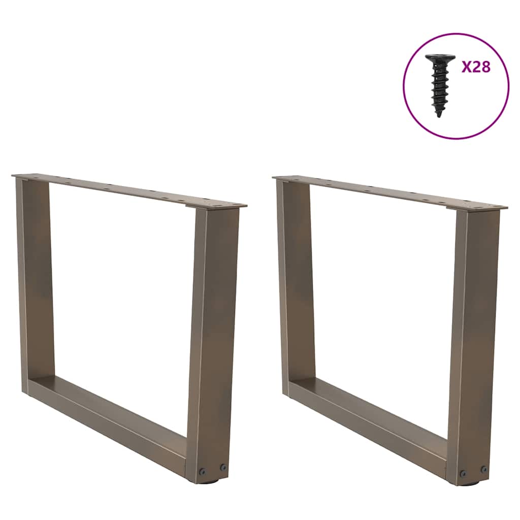 Gambe Tavolino da Caffè forma V 2 pz Naturale 70x(42-43,3) cm