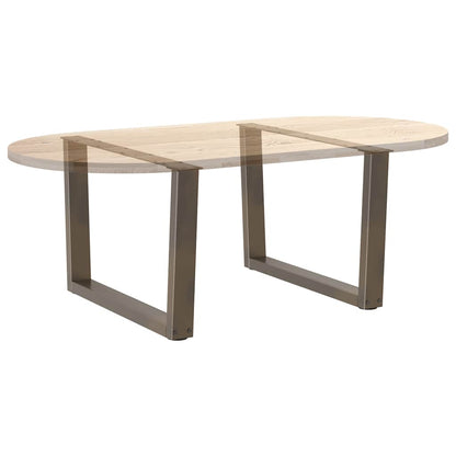 Gambe Tavolino da Caffè forma V 2 pz Naturale 70x(42-43,3) cm