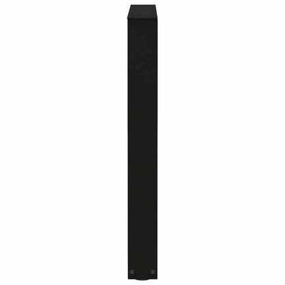 Gambe per tavolo da pranzo a forma di V 2 pz nere 60x(72-73,3) cm in acciaio