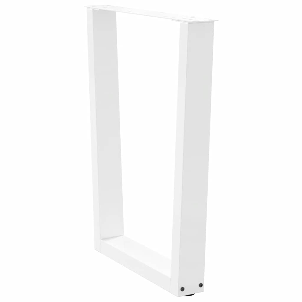 Gambe per tavolo da pranzo forma V 2 pz bianche 50x(72-73,3)