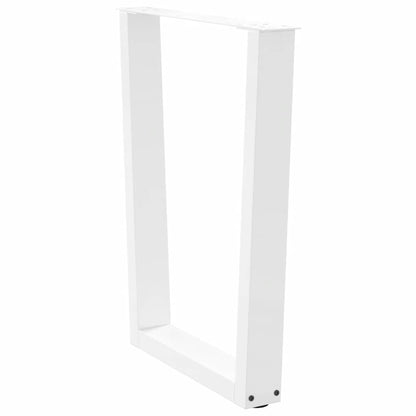 Gambe per tavolo da pranzo forma V 2 pz bianche 50x(72-73,3)