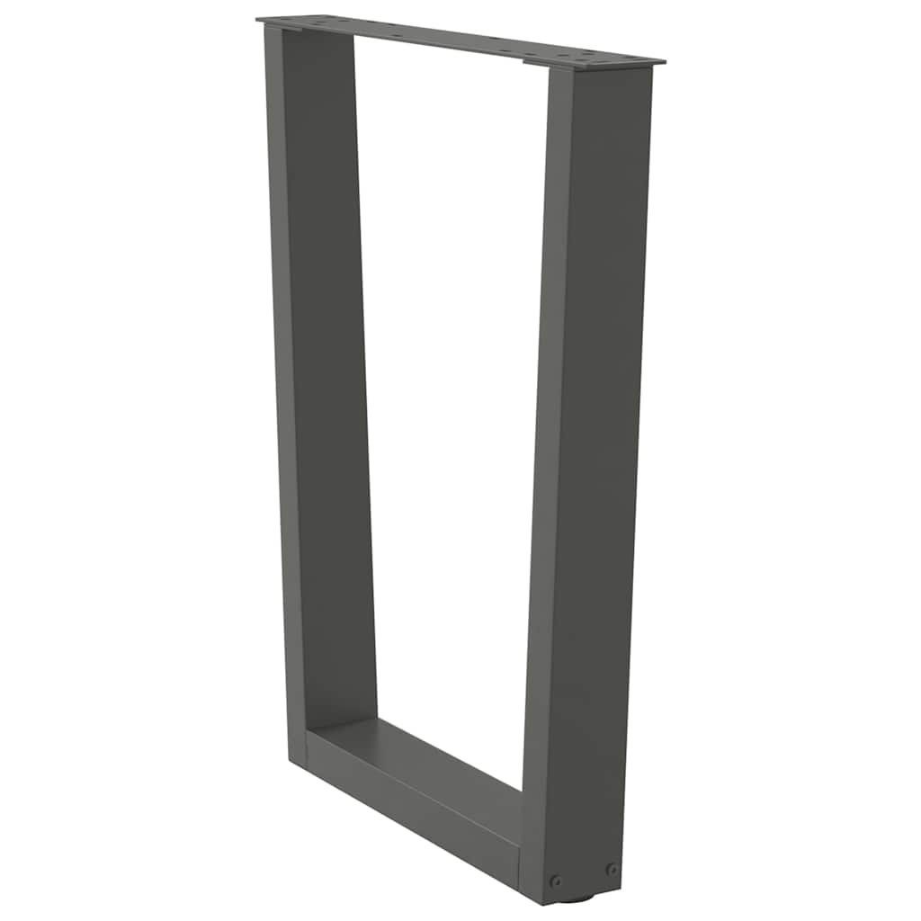 Gambe tavolo da pranzo forma V 2 pz Antracite 60x(72-73,3) cm