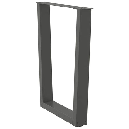 Gambe tavolo da pranzo forma V 2 pz Antracite 60x(72-73,3) cm