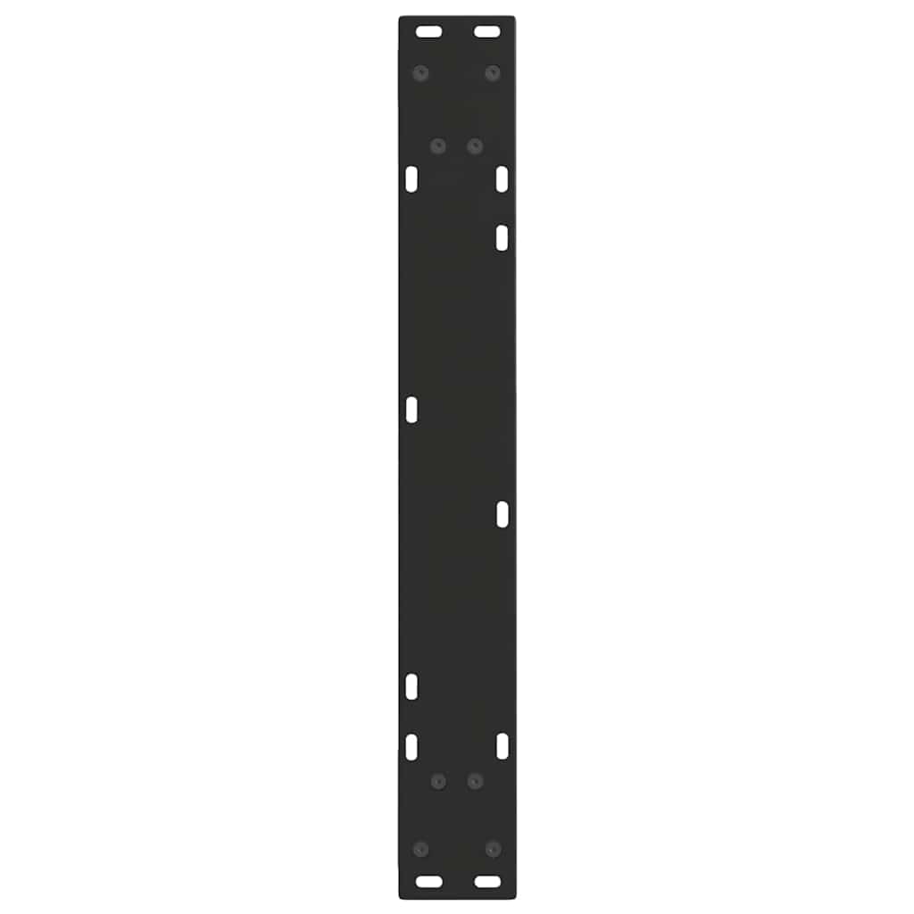 Gambe per tavolo da pranzo forma V 2 pz nere 70x(72-73,3) cm