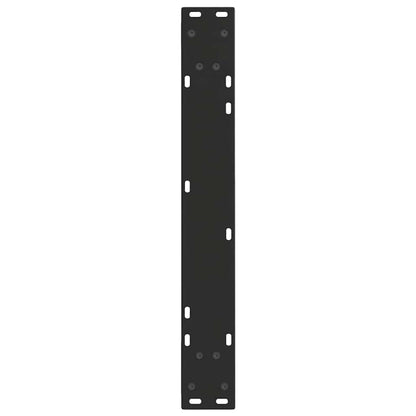 Gambe per tavolo da pranzo forma V 2 pz nere 70x(72-73,3) cm