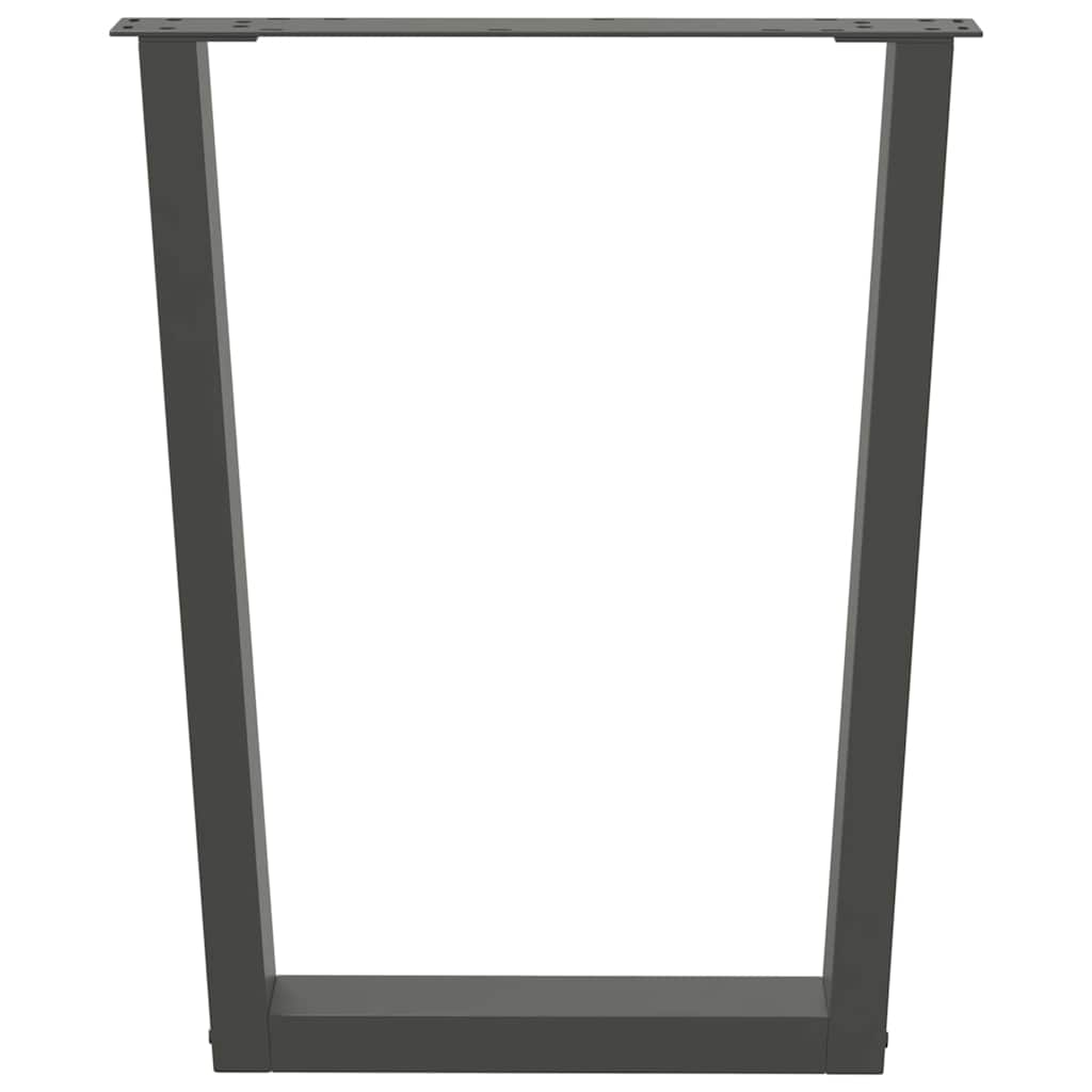 Gambe tavolo da pranzo forma V 2 pz Antracite 70x(72-73,3) cm