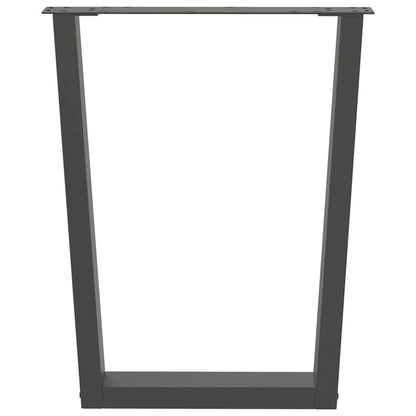 Gambe tavolo da pranzo forma V 2 pz Antracite 70x(72-73,3) cm