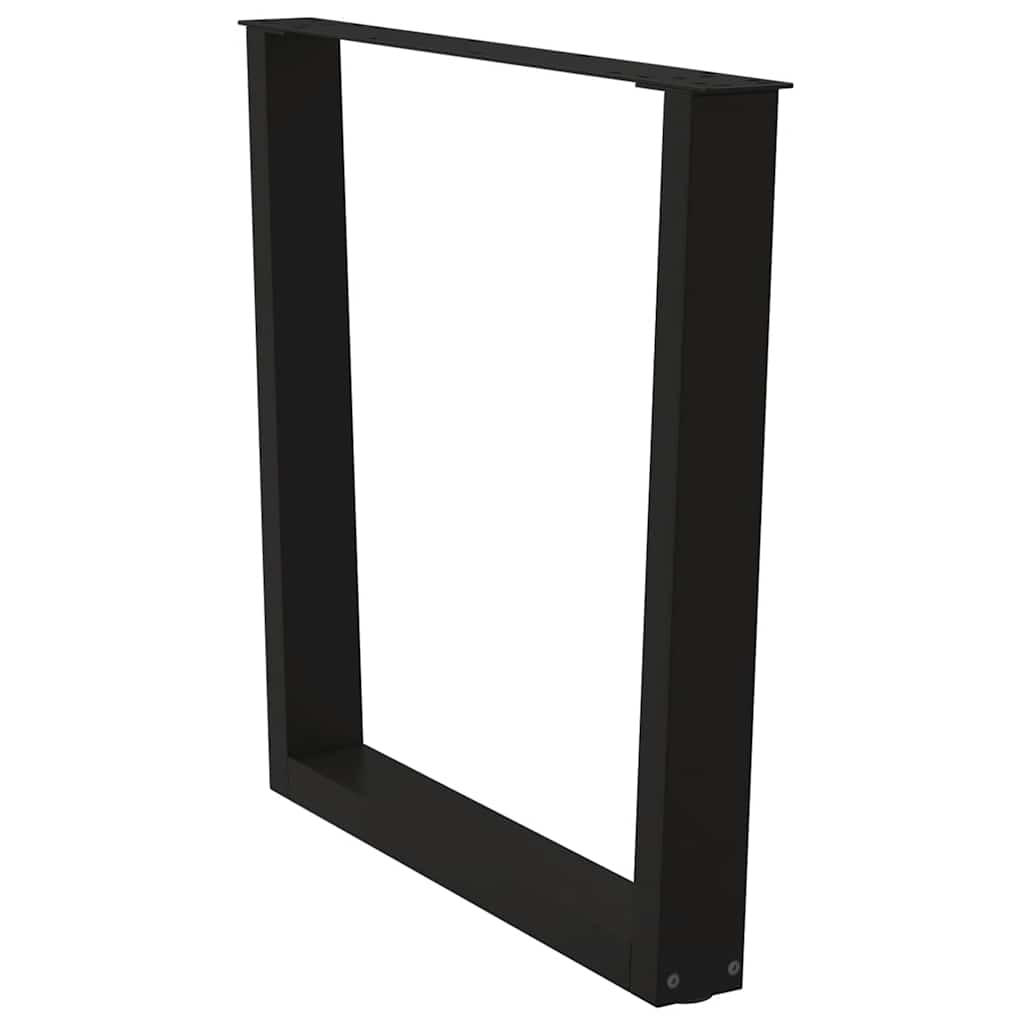 Gambe per tavolo da pranzo forma V 2 pz nere 80x(72-73,3) cm