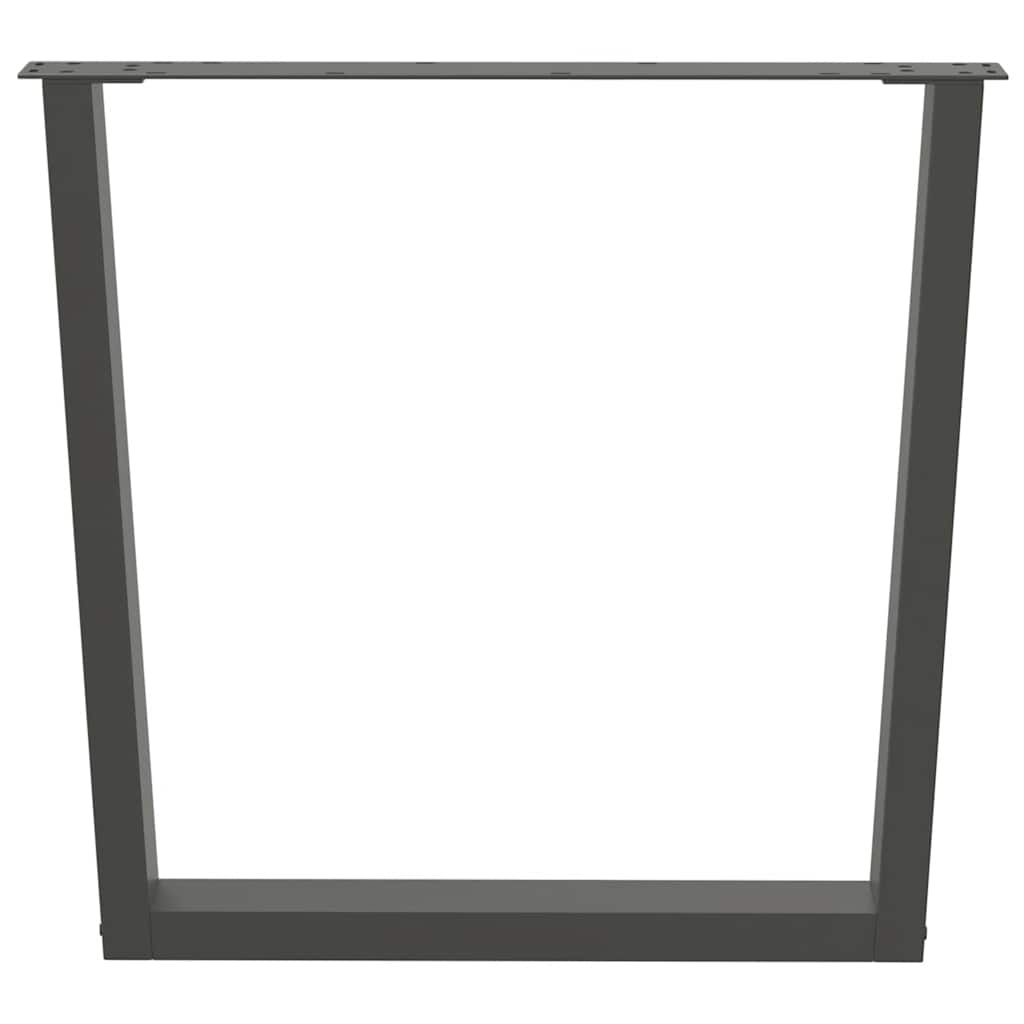 Gambe per tavolo da pranzo a forma di V 2 pz Antracite 80x(72-73,3) cm Acciaio - homemem39