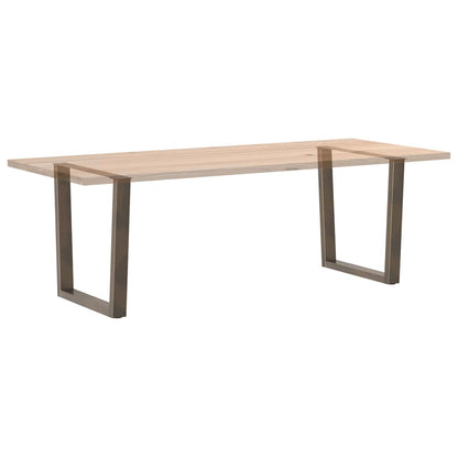 Gambe per tavolo da pranzo forma V 2 pz naturale 80x(72-73,3)cm