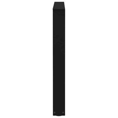Gambe per tavolo da pranzo forma V 2 pz nere 90x(72-73,3) cm
