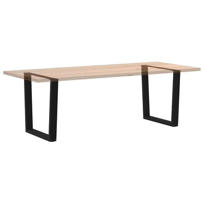Gambe per tavolo da pranzo forma V 2 pz nere 90x(72-73,3) cm