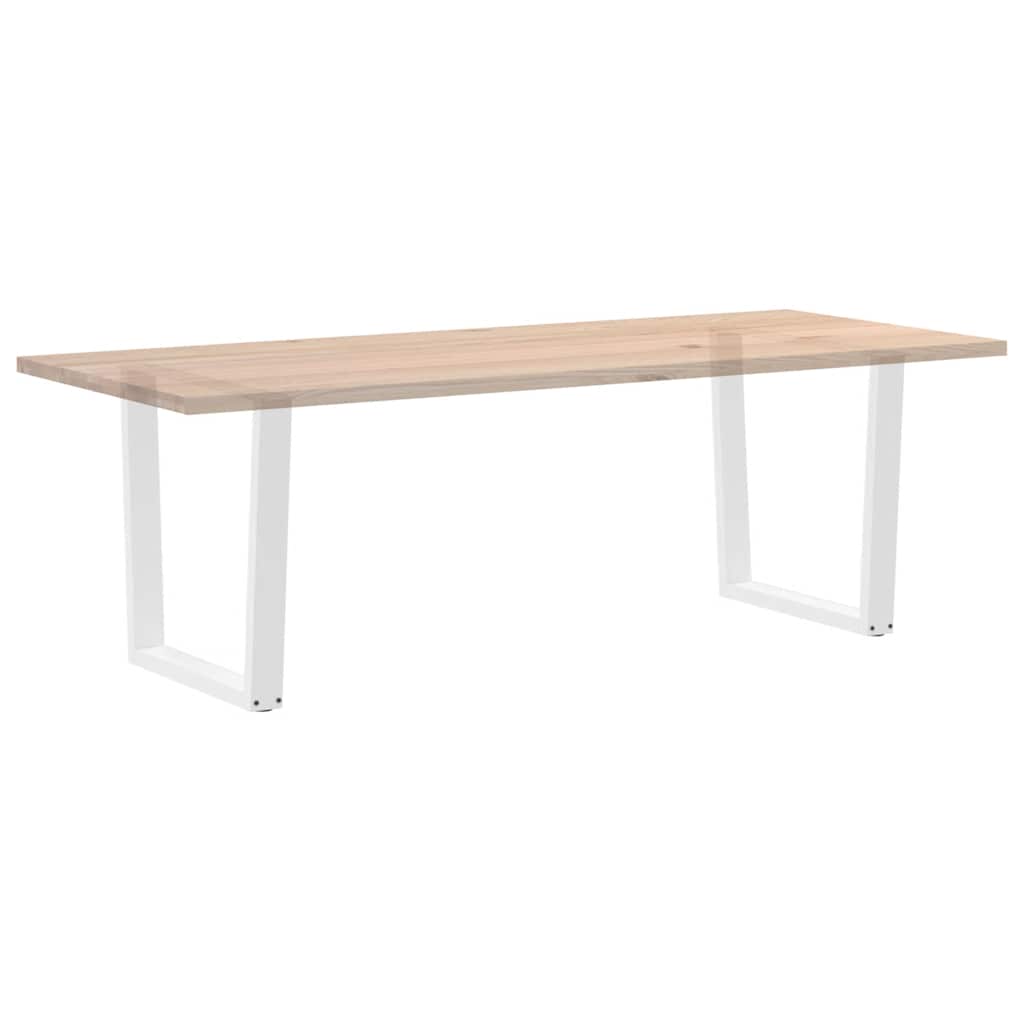 Gambe per tavolo da pranzo forma V 2 pz bianche 90x(72-73,3) cm