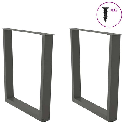 Gambe tavolo da pranzo forma V 2 pz 100x(72-73,3)