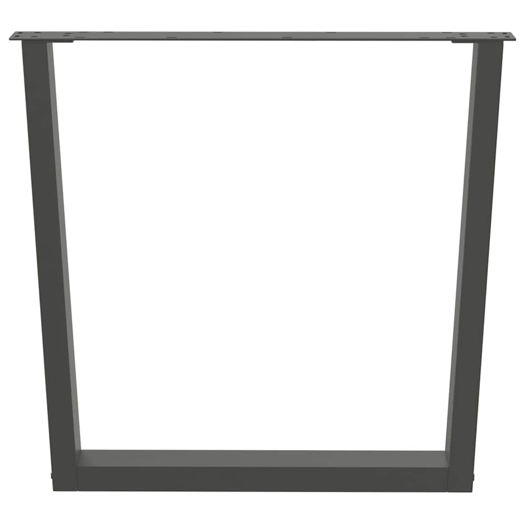 Gambe per tavolo da pranzo a forma di V 2 pz Antracite 90x(72-73,3) cm Acciaio
