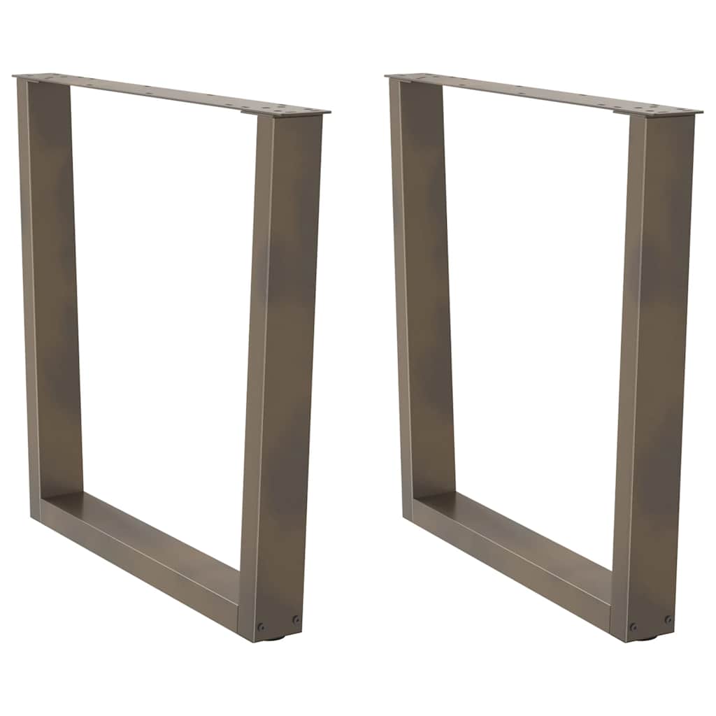 Gambe per tavolo da pranzo forma V 2 pz naturale 90x(72-73,3)cm